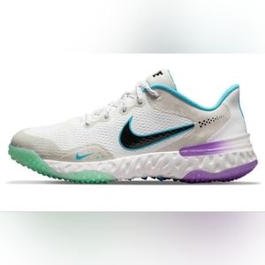 Nike Alpha Huarache Elite 3 Turf White Peach Cream Men's Size 11 CV3560-102